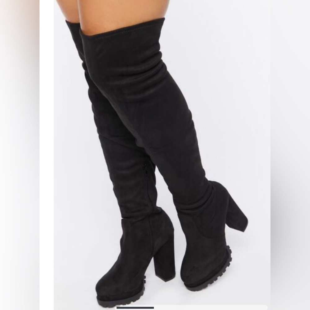 NWB Wild Diva Faux Suede Over-The-Knee Boots (Wide) 8